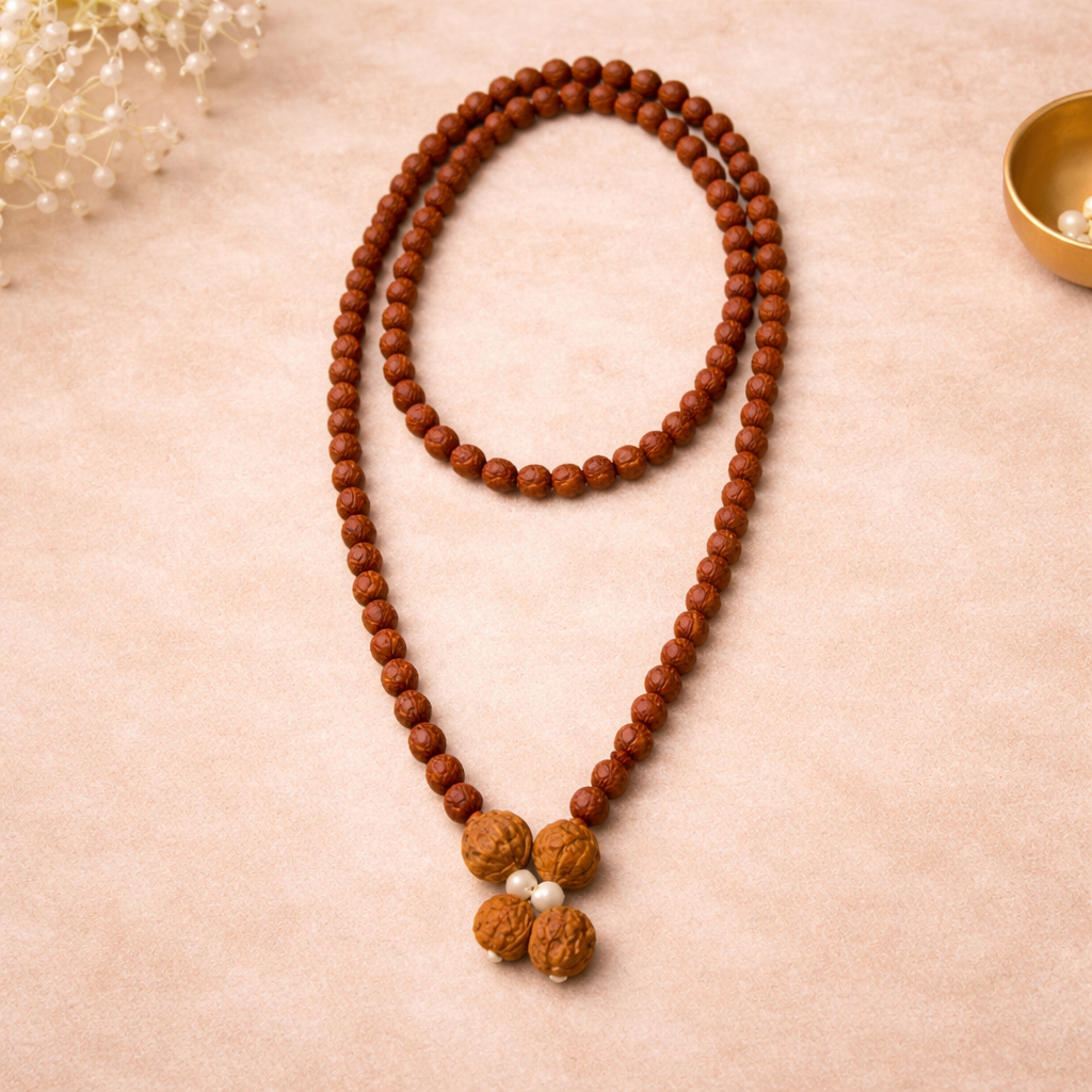 Prem Vridhi Mala-6 Mukhi, 7 Mukhi & Gauri Shankar Rudraksha (AB)